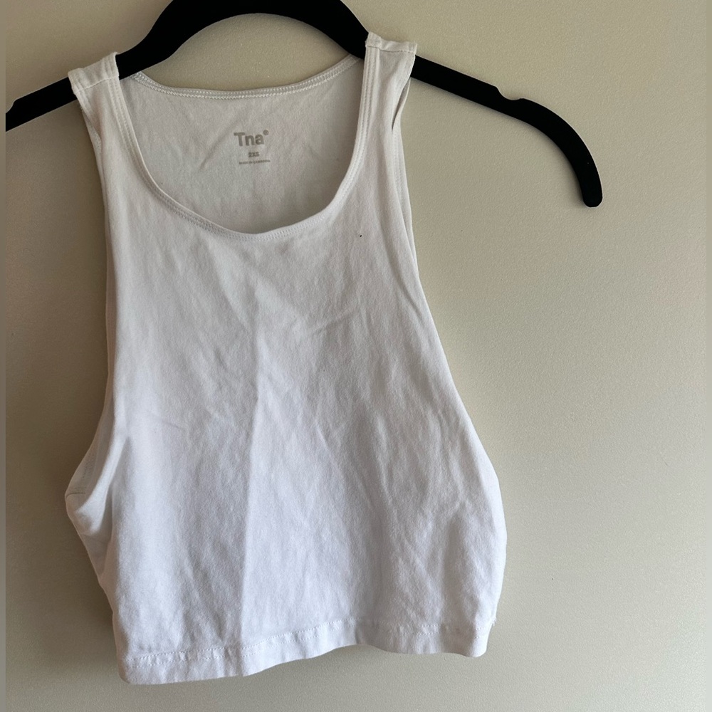 TNA white crop tank
